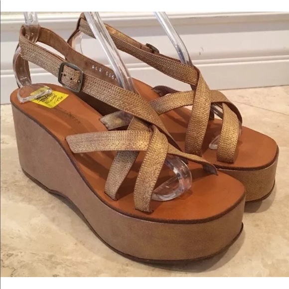RALPH LAUREN COLLECTION Platform Sandals Italy NEW - Picture 6 of 8
